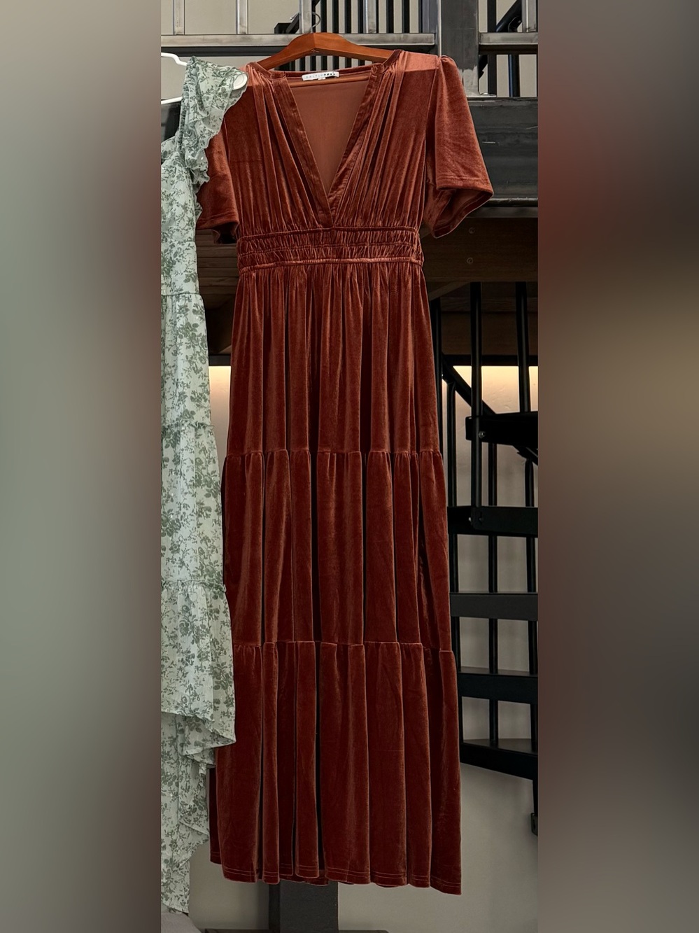 Baltic born long dress in dark spice